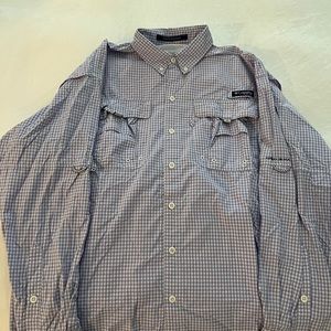 Columbia PFG Super Bahama Men's L Button Down Collared L/S Vented Fishing Shirt
